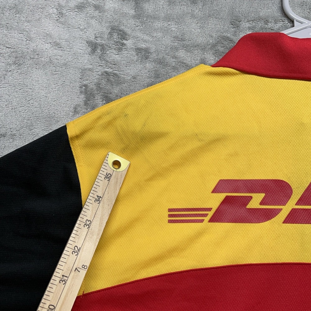 DHL Employee Uniform Polo Shirt Medium Red  Collared Workwear Driver - Picture 6 of 8